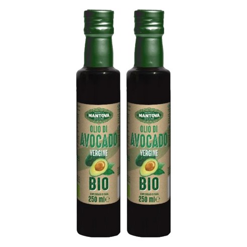 만토바 오가닉 버진 아보카도 오일 냉압착, 2개, 250ml