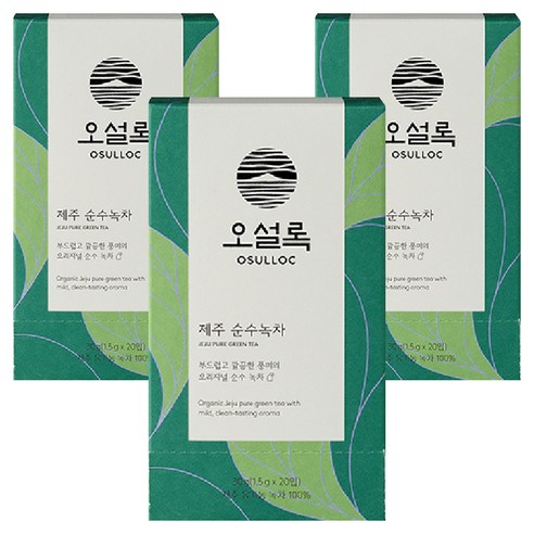 오설록 제주 순수녹차, 1.5g, 20개입, 3개