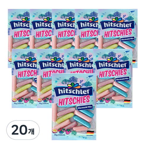 히츨러 히치스 머메이드 수수깡젤리, 40g, 20개