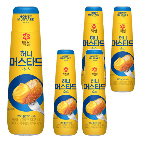 백설 허니머스터드 소스, 250g, 5개