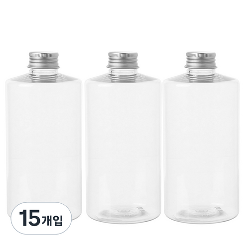 투명 음료용기 알루미늄 실버캡 AC520, 520ml, 3개