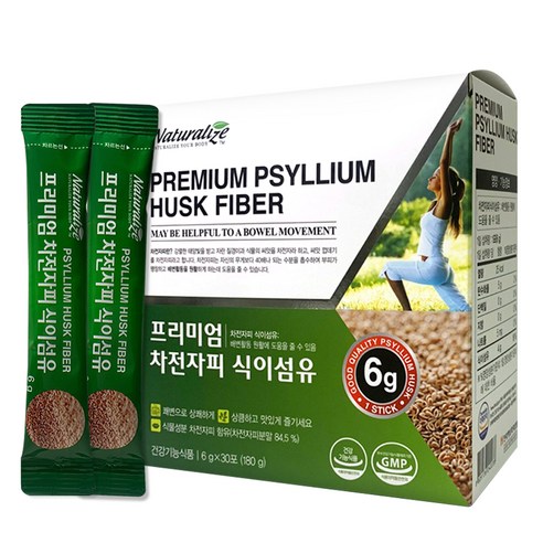 네추럴라이즈 프리미엄 차전자피 식이섬유, 180g, 1박스