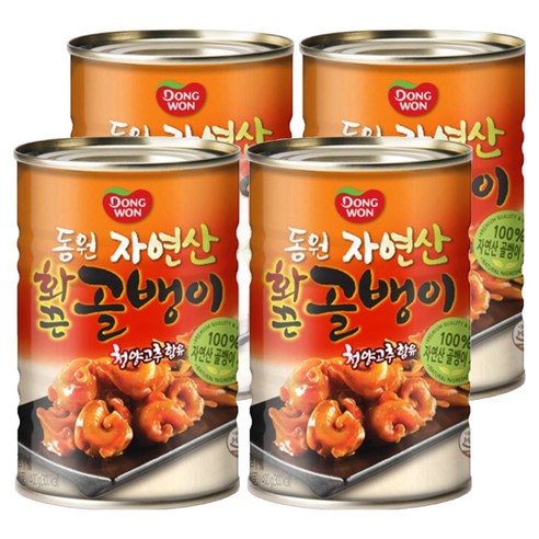 동원 화끈한 골뱅이 통조림, 400g, 4개