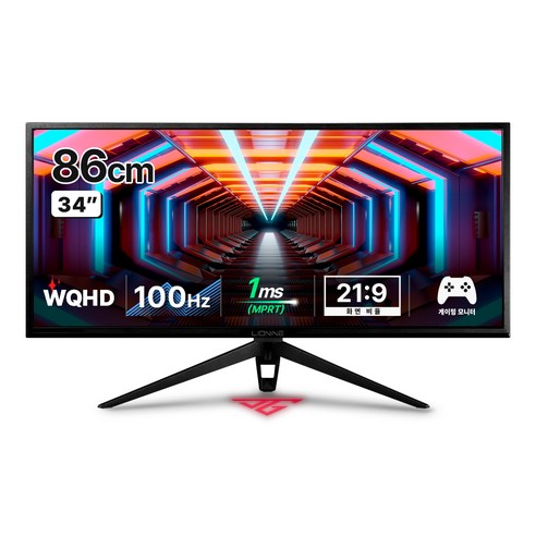   주연테크 86cm WQHD 리오나인 울트라와이드 평면 게이밍모니터 HDR, X34Q(무결점)