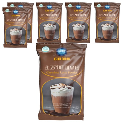CONA 초코라떼 파우더 분말, 1kg, 1개입, 6개