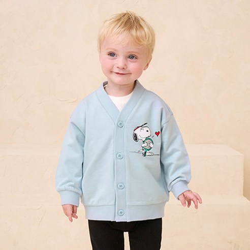 밀크마일 아동용 피너츠 스누피 테니스 가디건