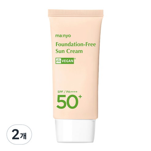 마녀공장 파데 프리 선크림 SPF50+ PA++++, 2개, 50ml