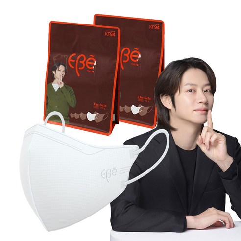이비에 더세로 새부리형 얼큰이 마스크 특대형 KF94 + 향균파우치 세트, 30개입, 2개, 화이트