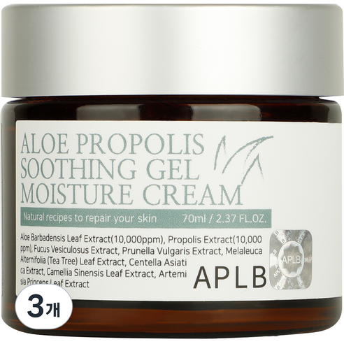 APLB 알로에 프로폴리스 수딩젤 수분크림, 70ml, 3개