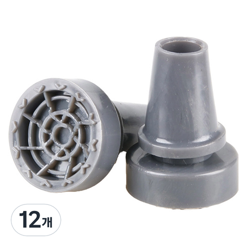 Dr.펠리스제이 목발 지팡이 리필 고무캡 패킹 22mm, C그레이, 12개