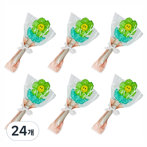 파티공구 데이지꽃다발 풍선키트, 라임, 24개