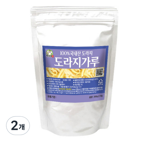 백장생 토종 도라지가루, 300g, 2개