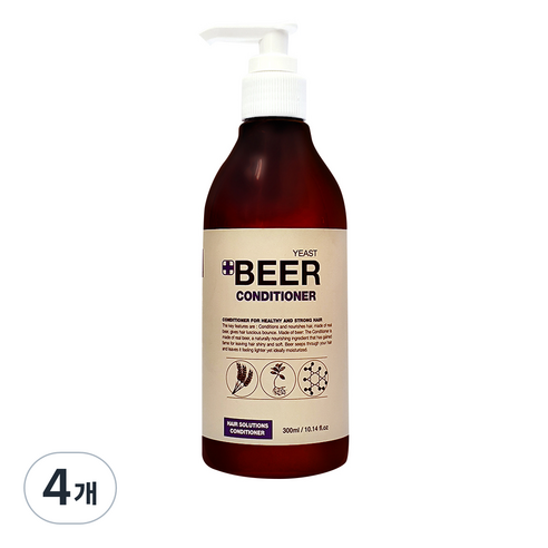 홈로즈 맥주효모 컨디셔너, 300ml, 4개