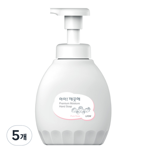 아이깨끗해 프리미엄 모이스처 핸드워시 퓨어로즈, 450ml, 5개