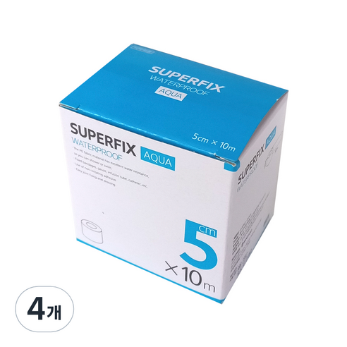 슈퍼픽스 아쿠아 롤 반창고 5cm x 10m, 1개입, 4개