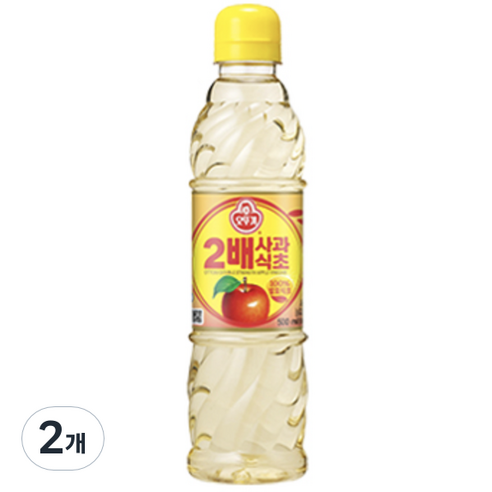 오뚜기 2배 사과식초, 500ml, 2개