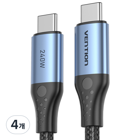 벤션 PD3.1 240W C to C타입 초고속충전케이블, 2m, 혼합색상, 4개