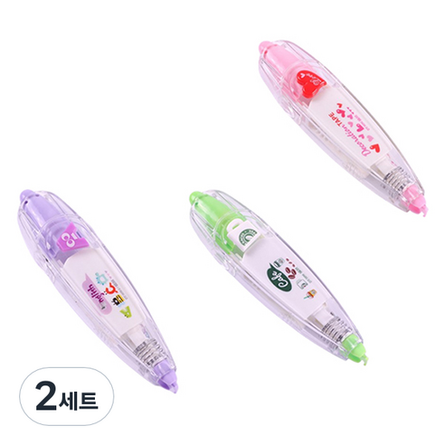 마켓감성 일기장식 교정 스티커 3종 세트, A, 2세트