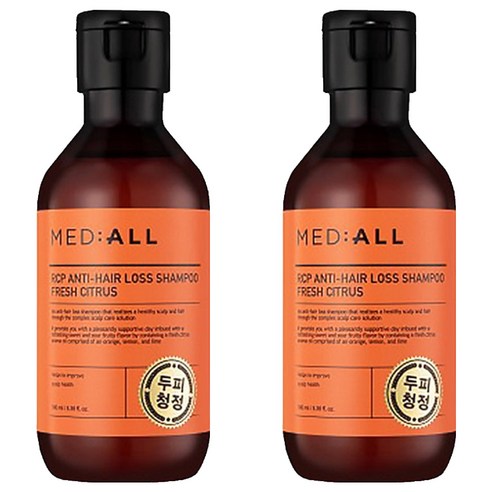 메디올 두피 청정 샴푸 시트러스향, 100ml, 2개