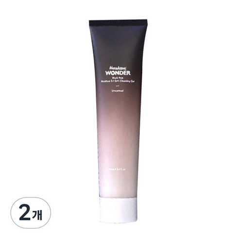 하루하루 원더 블랙 라이스 모이스처 약산성 소프트 클렌징 젤, 100ml, 2개