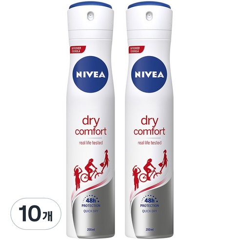 니베아 드라이 콤포트 데오드란트, 200ml, 10개