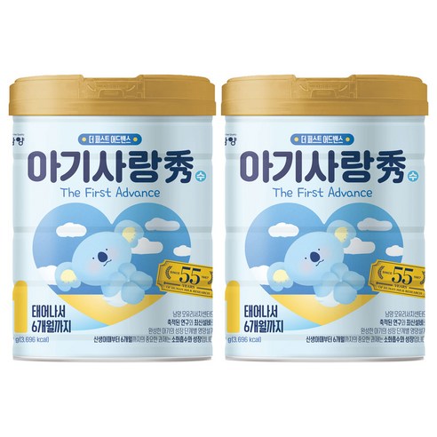 아기사랑수 어드밴스 분유 1단계, 750g, 2개