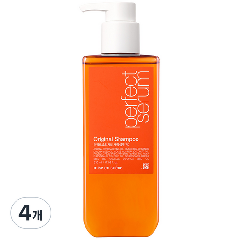 미쟝센 퍼펙트 오리지널 세럼 7X 샴푸, 530ml, 4개