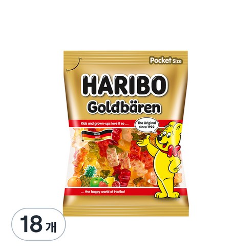 하리보 골드베렌 젤리, 100g, 18개
