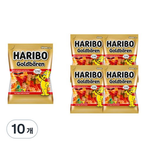 하리보 골드베렌 젤리, 200g, 10개