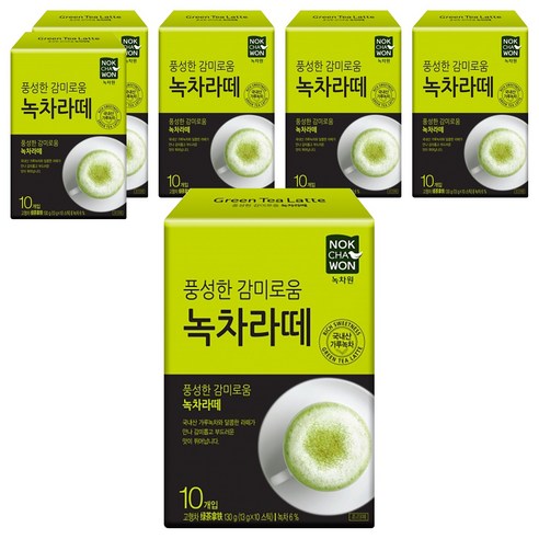 녹차원 녹차라떼, 13g, 10개입, 6개