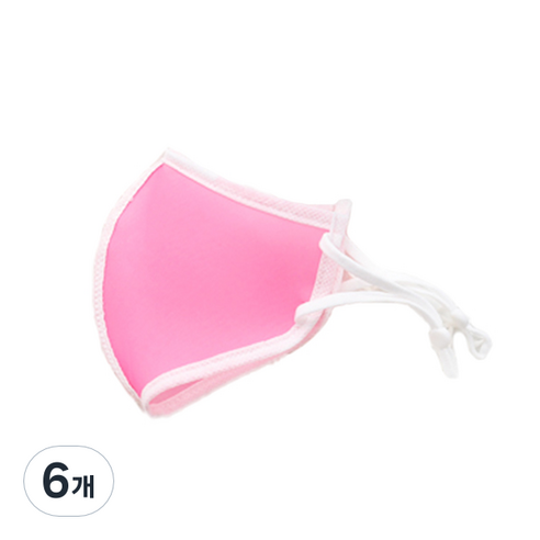 주누하우스 물놀이 워터 마스크 S, 1매, 6개, 핑크
