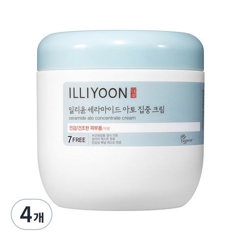 일리윤 세라마이드 아토 집중 크림 무향, 500ml, 4개