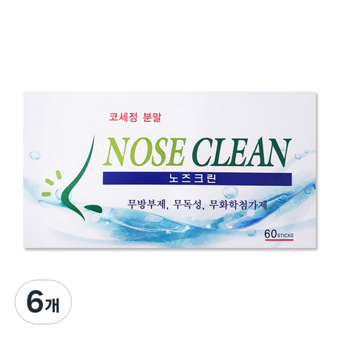 노즈크린 코세척 분말 2.2g x 60p, 6개