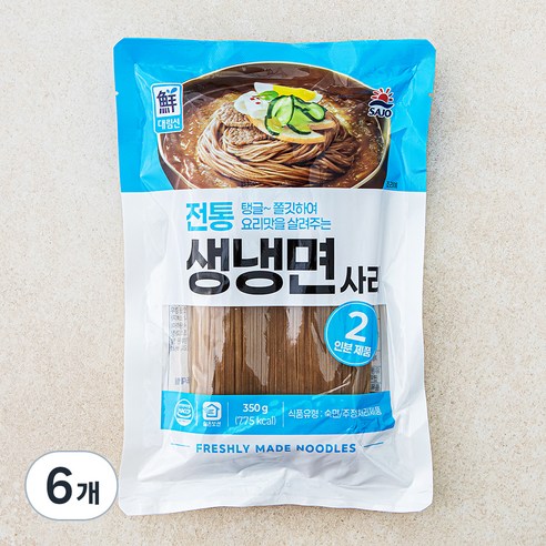 대림선 생냉면 면사리, 350g, 6개