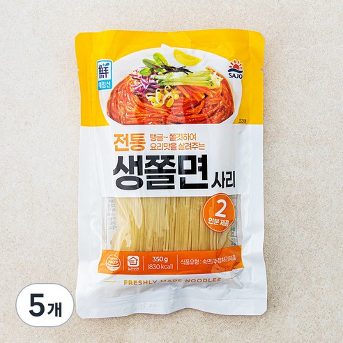 대림선 생쫄면, 350g, 5개