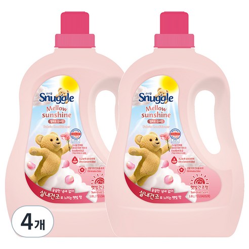 스너글 햇빛건조향 멜로우 선샤인 섬유유연제, 5개, 4L