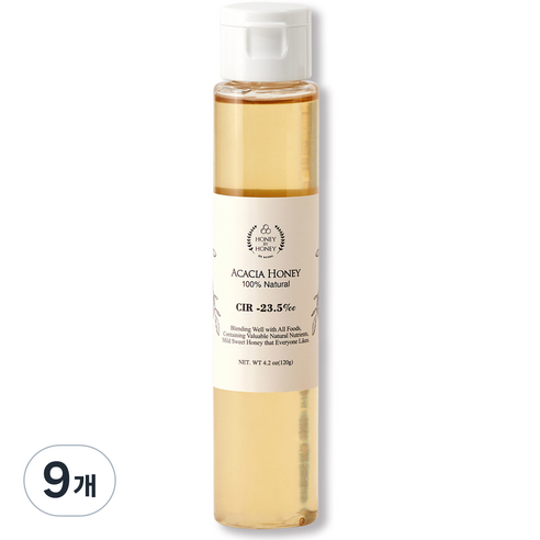 허니바이허니 국산 아카시아 튜브꿀, 120g, 9개