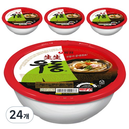 생생우동면 용기 4p