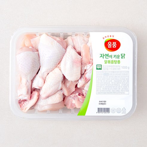 올품 무항생제 인증 자연이키운닭 닭볶음탕 (냉장), 1000g, 1팩