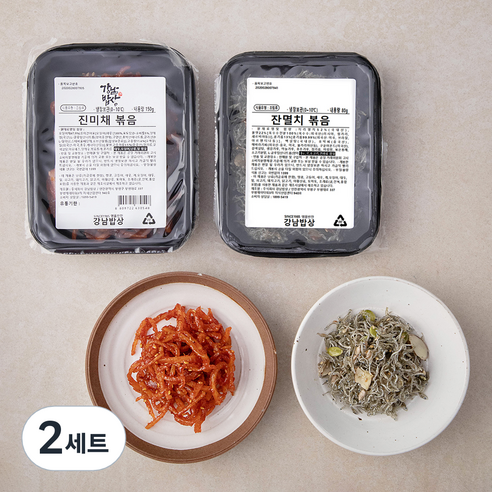 강남밥상 잔멸치볶음 80g + 진미채볶음 150g, 230g, 2세트