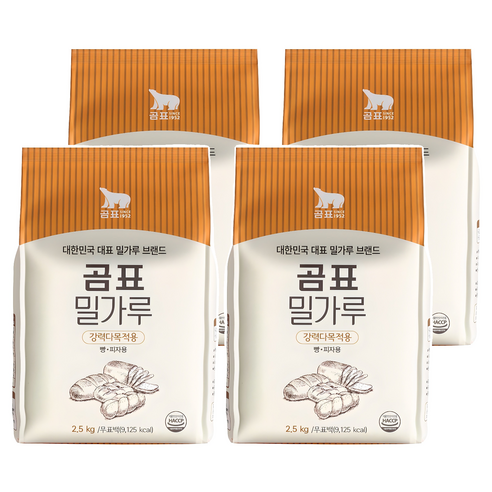 곰표 강력다목적용 밀가루, 2.5kg, 4개