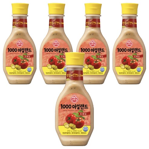 오뚜기 1000 아일랜드 드레싱, 250g, 5개