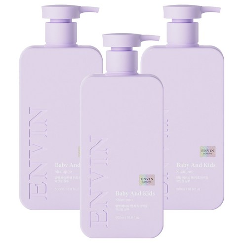 앙방 베이비 앤 키즈 단백질 약산성 샴푸, 3개, 500ml