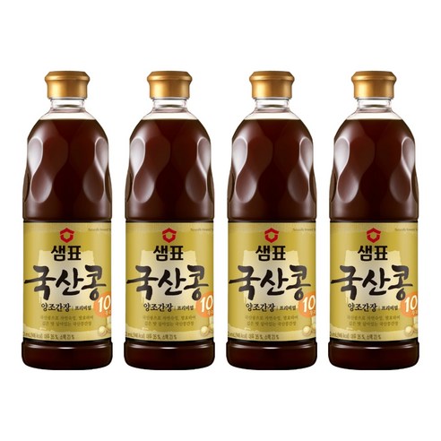 샘표 국산콩 양조간장, 860ml, 4개