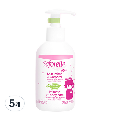 사포렐 미스 인티메이트 앤 바디 케어 여성청결제, 250ml, 5개