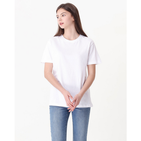 베이직하우스 남녀공용 순면라운드 반팔티 오리지널팩 3p HATS0101