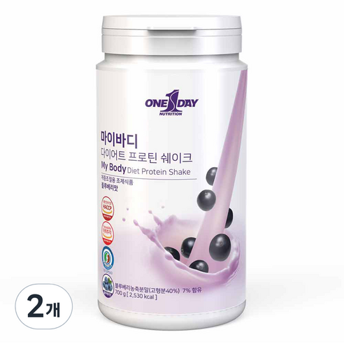원데이뉴트리션 마이바디 다이어트 프로틴 쉐이크 블루베리맛, 2개, 700g