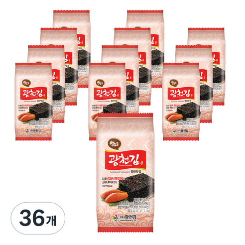 광천김 밥도둑 명란맛김, 36개, 4g
