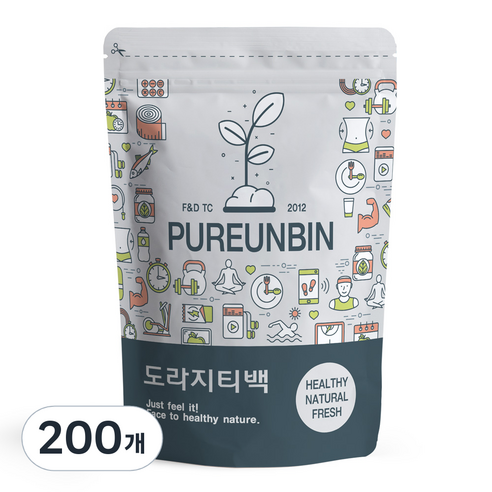 푸른빈 도라지 차 삼각 티백, 200개, 1.5g