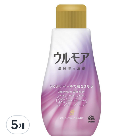 울모어 용기형 액상입욕제 크리미 플로럴, 600ml, 5개
